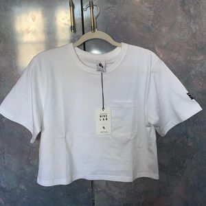 Nike white crop top